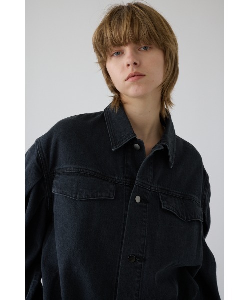 RIM.ARK（リムアーク）の「Big puff sleeve denim JK ビッグ パフ スリーブ デニム ジャケット（デニムジャケット・レディース・ブラック/ブルー・38/36）」の11枚目の写真