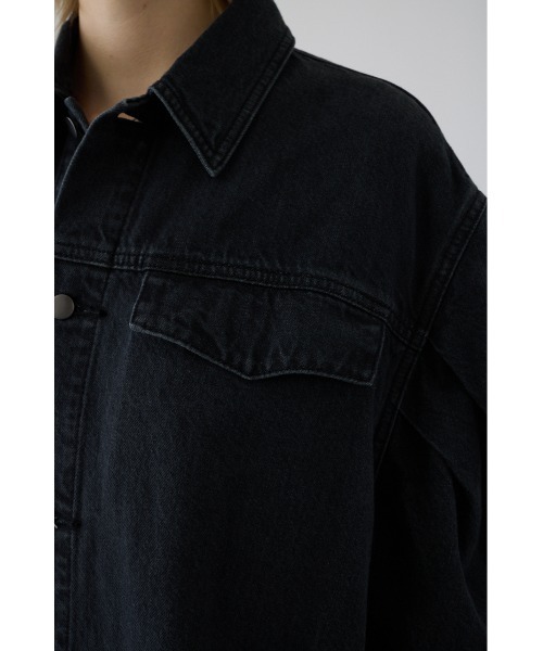 RIM.ARK（リムアーク）の「Big puff sleeve denim JK ビッグ パフ スリーブ デニム ジャケット（デニムジャケット・レディース・ブラック/ブルー・38/36）」の5枚目の写真