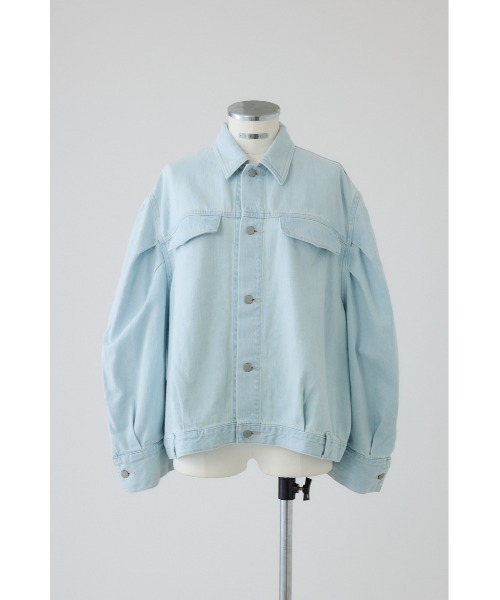 RIM.ARK（リムアーク）の「Big puff sleeve denim JK ビッグ パフ スリーブ デニム ジャケット（デニムジャケット・レディース・ブラック/ブルー・38/36）」の22枚目の写真