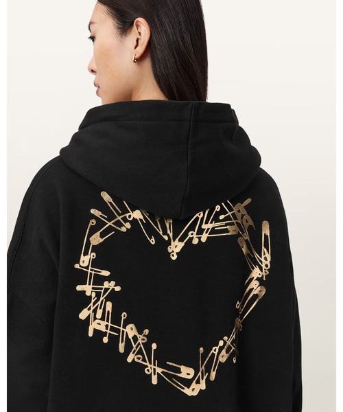 ALLSAINTS(オールセインツ)の「CORA ETIENNE OVERSIZED HOODIE | CORA ETIENNE オーバーサイズ フ―ディー(パーカー・レディース・ブラック・XS/S/M)」の2枚目の写真