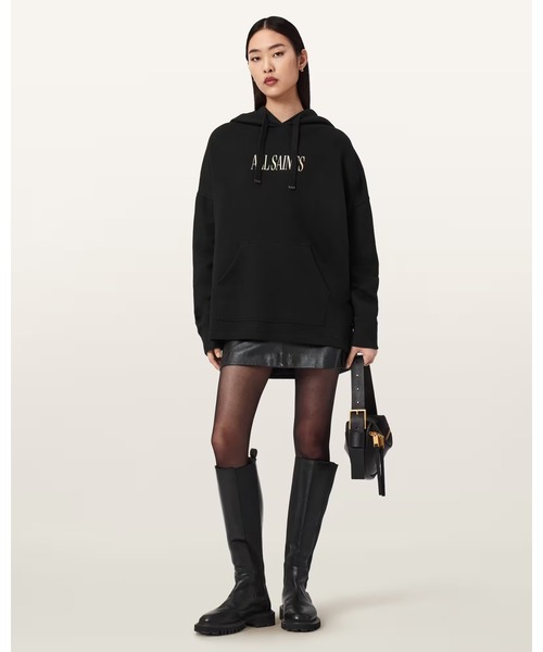 ALLSAINTS(オールセインツ)の「CORA ETIENNE OVERSIZED HOODIE | CORA ETIENNE オーバーサイズ フ―ディー(パーカー・レディース・ブラック・XS/S/M)」の3枚目の写真