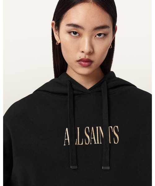 ALLSAINTS(オールセインツ)の「CORA ETIENNE OVERSIZED HOODIE | CORA ETIENNE オーバーサイズ フ―ディー(パーカー・レディース・ブラック・XS/S/M)」の4枚目の写真