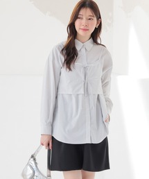 ビスチェ」に該当するシャツ/ブラウス（ストライプ柄）ファッション