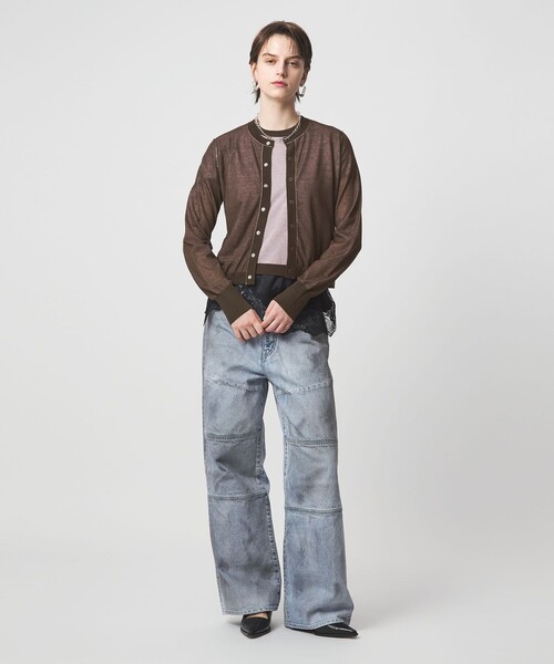 ASTRAET(アストラット)の「<ASTRAET>18G リバーシブル クルーネックカーディガン(カーディガン/ボレロ・レディース・ライトグレー/ダークブラウン/ネイビー・FREE)」の6枚目の写真