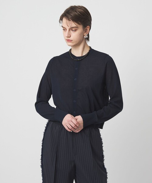 ASTRAET(アストラット)の「<ASTRAET>18G リバーシブル クルーネックカーディガン(カーディガン/ボレロ・レディース・ライトグレー/ダークブラウン/ネイビー・FREE)」の15枚目の写真