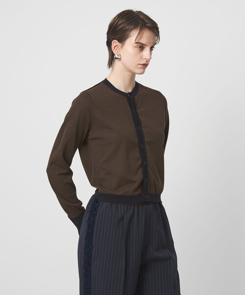 ASTRAET(アストラット)の「<ASTRAET>18G リバーシブル クルーネックカーディガン(カーディガン/ボレロ・レディース・ライトグレー/ダークブラウン/ネイビー・FREE)」の18枚目の写真