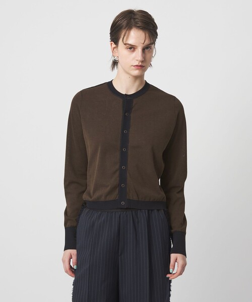 ASTRAET(アストラット)の「<ASTRAET>18G リバーシブル クルーネックカーディガン(カーディガン/ボレロ・レディース・ライトグレー/ダークブラウン/ネイビー・FREE)」の19枚目の写真