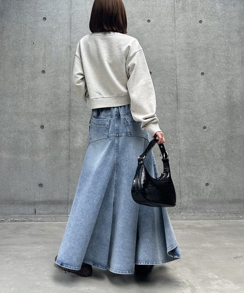 PAGEBOY(ページボーイ)の「<まるでデニム見え!/紫外線カット/接触冷感>マルデニイレヘムスカート(デニムスカート・レディース・ブラック/グレー系その他/ブルー系その他・FREE)」の19枚目の写真