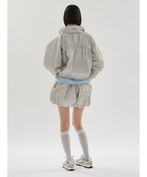 emmi（エミ）の「ドロストナイロンブルゾン/撥水【セットアップ対応】（ブルゾン・レディース・ブラック/チェック/ホワイト・F）」の19枚目の写真