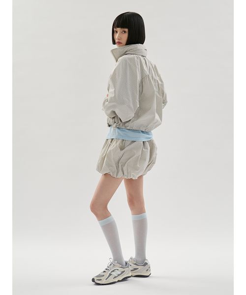 emmi（エミ）の「ドロストナイロンブルゾン/撥水【セットアップ対応】（ブルゾン・レディース・ブラック/チェック/ホワイト・F）」の21枚目の写真