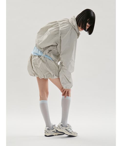 emmi（エミ）の「ドロストナイロンブルゾン/撥水【セットアップ対応】（ブルゾン・レディース・ブラック/チェック/ホワイト・F）」の22枚目の写真