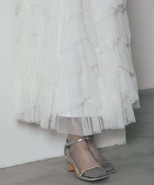 ARVELLIA(アルベリア)の「LAYERED TULLE SKIRT(スカート・レディース・アイボリー/ブラック/カーキ・M)」の9枚目の写真