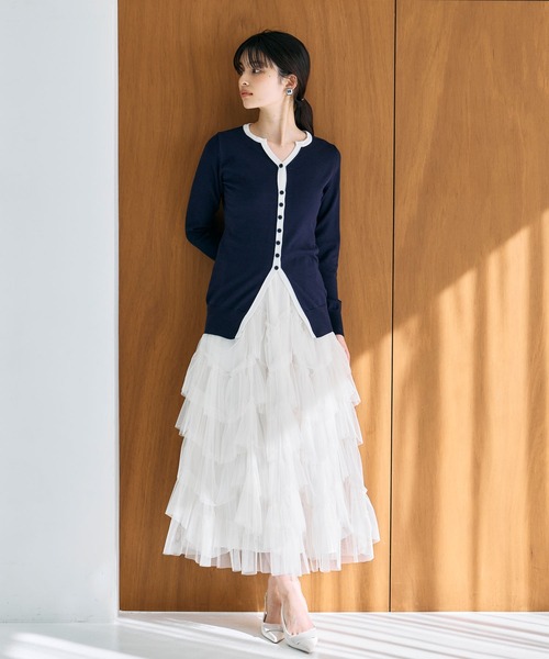 ARVELLIA(アルベリア)の「LAYERED TULLE SKIRT(スカート・レディース・アイボリー/ブラック/カーキ・M)」の10枚目の写真