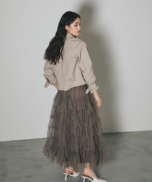 ARVELLIA(アルベリア)の「LAYERED TULLE SKIRT(スカート・レディース・アイボリー/ブラック/カーキ・M)」の13枚目の写真
