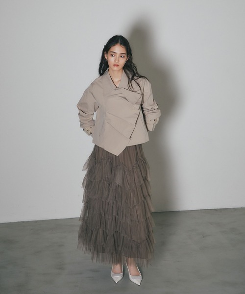 ARVELLIA(アルベリア)の「LAYERED TULLE SKIRT(スカート・レディース・アイボリー/ブラック/カーキ・M)」の17枚目の写真