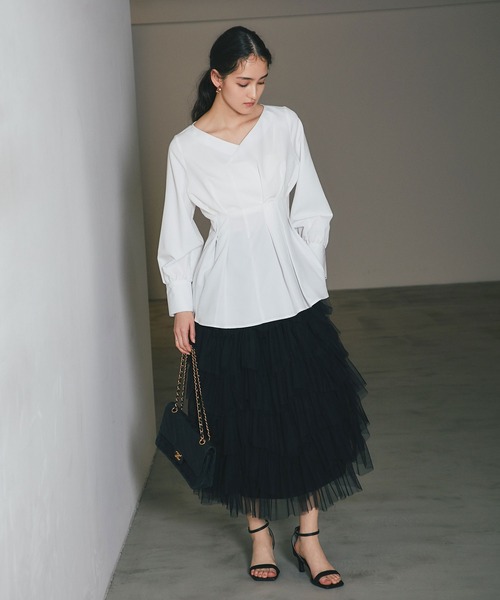 ARVELLIA(アルベリア)の「LAYERED TULLE SKIRT(スカート・レディース・アイボリー/ブラック/カーキ・M)」の21枚目の写真