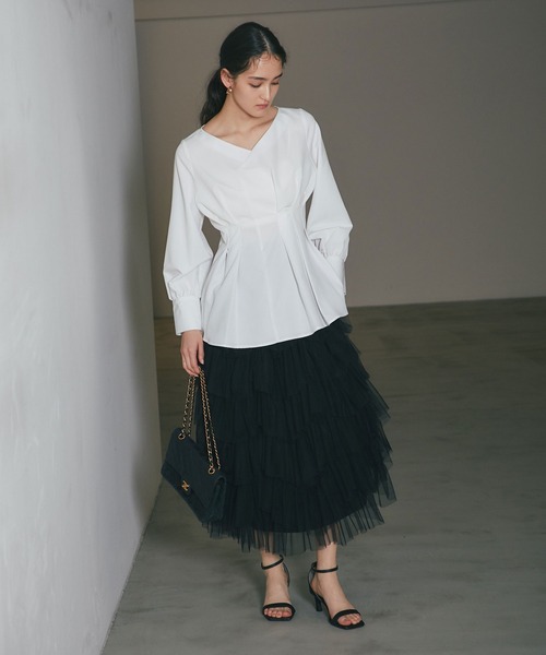 ARVELLIA(アルベリア)の「LAYERED TULLE SKIRT(スカート・レディース・アイボリー/ブラック/カーキ・M)」の22枚目の写真