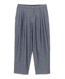 BEAMS | ダンガリー2プリーツ スラックス【ワイドテーパードフィット】(その他パンツ)