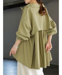 HUG.U（ハグユー）の「撥水   軽量 「 SNS映え 」バックプリーツ ライトアウター（ブルゾン）」