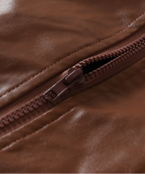 neos(ネオス)の「【neos】オーバーサイズ PU フェイクレザー ジップ ブルゾン(ブルゾン・メンズ・ブラウン・MEDIUM/LARGE/X-LARGE)」の8枚目の写真