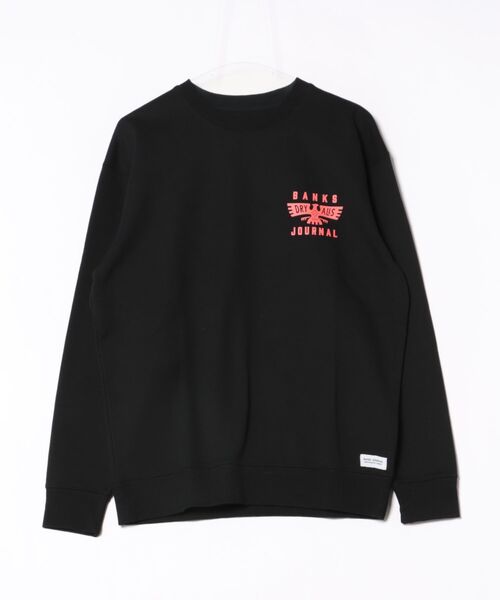 BANKS（バンクス）の「CREW / BANKS JOURNAL(バンクスジャーナル)スタンダードシルエット バッグプリント長袖クルーネックスウェットトレーナ（スウェット・メンズ・ブラック/ホワイト/ヘザーグレー・MEDIUM/LARGE）」の11枚目の写真