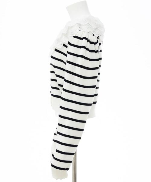 INGNI(イング)の「レースフリル襟ニットカーディガン(カーディガン/ボレロ・レディース・ネイビー/グレー/ホワイト系その他4・M)」の8枚目の写真