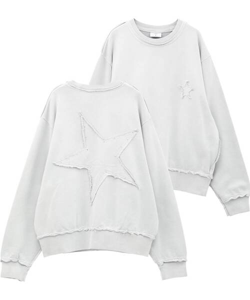 CONVERSE TOKYO（コンバーストウキョウ）の「STAR★ PATCH HOTFIX SWEAT（スウェット・レディース・パープル/ネイビー/ブラック・MEDIUM/SMALL）」の3枚目の写真