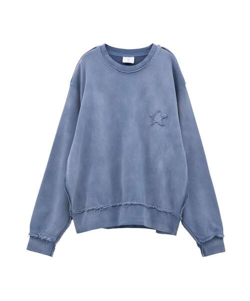 CONVERSE TOKYO（コンバーストウキョウ）の「STAR★ PATCH HOTFIX SWEAT（スウェット・レディース・パープル/ネイビー/ブラック・MEDIUM/SMALL）」の7枚目の写真