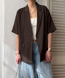 LBC（エルビーシー）の「リネンライクハーフスリーブジャケット（テーラードジャケット）」