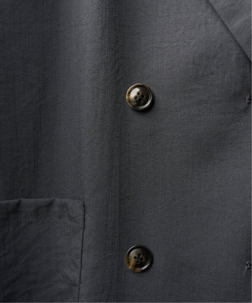 LBC(エルビーシー)の「リネンライクハーフスリーブジャケット(テーラードジャケット・レディース・チャコール/グレイッシュベージュ/ダークオリーブ・M)」の4枚目の写真