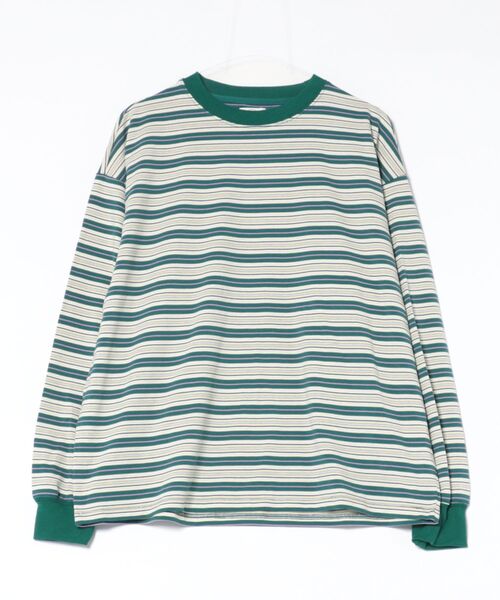 ROUGH TRADE(ラフトレード)の「ボーダーロンTEE(M1)(Tシャツ/カットソー・メンズ・ブラウン系/ブラック系/グリーン系・LARGE/X-LARGE/MEDIUM)」の7枚目の写真