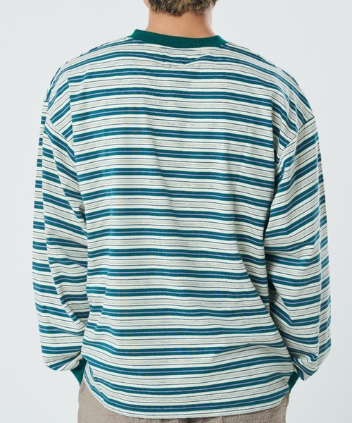 ROUGH TRADE(ラフトレード)の「ボーダーロンTEE(M1)(Tシャツ/カットソー・メンズ・ブラウン系/ブラック系/グリーン系・LARGE/X-LARGE/MEDIUM)」の9枚目の写真