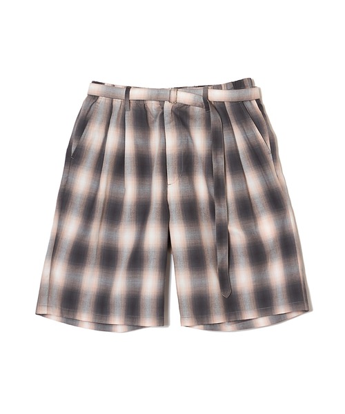 MSML(エムエスエムエル)の「OMBRE CHECK BELTED WIDE HALF PANTS(その他パンツ・メンズ・イエロー× ブルー/ブラック×ピンク・M/L/XL)」の2枚目の写真