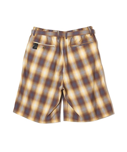 MSML(エムエスエムエル)の「OMBRE CHECK BELTED WIDE HALF PANTS(その他パンツ・メンズ・イエロー× ブルー/ブラック×ピンク・M/L/XL)」の8枚目の写真