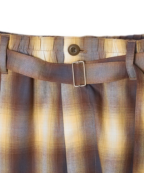 MSML(エムエスエムエル)の「OMBRE CHECK BELTED WIDE HALF PANTS(その他パンツ・メンズ・イエロー× ブルー/ブラック×ピンク・M/L/XL)」の10枚目の写真