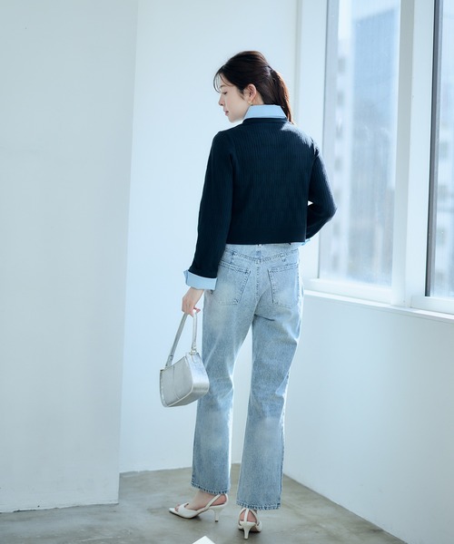 12Twelve Agenda(トゥエルブ アジェンダ)の「ステッチデザインストレートデニム(デニムパンツ・レディース・ブルー/グレー・S/M)」の22枚目の写真