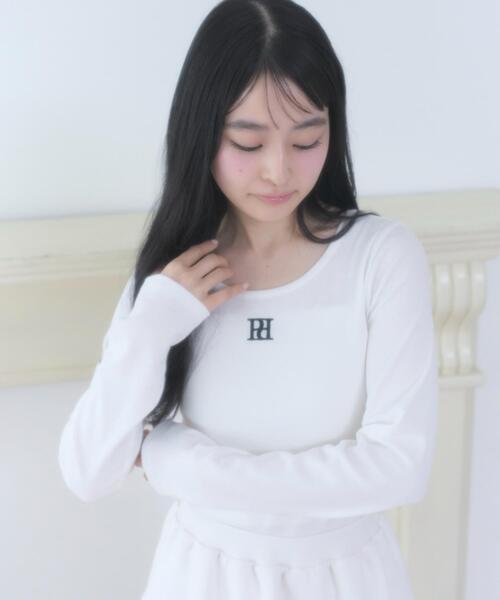 WEGO(ウィゴー)の「WEGO/【26年春新作】ワンポイントリブロンT(Tシャツ/カットソー・レディース・ブラック/ホワイト・FREE)」の8枚目の写真