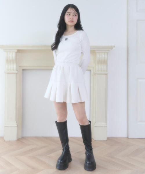 WEGO(ウィゴー)の「WEGO/【26年春新作】ワンポイントリブロンT(Tシャツ/カットソー・レディース・ブラック/ホワイト・FREE)」の11枚目の写真