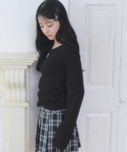 WEGO(ウィゴー)の「WEGO/【26年春新作】ワンポイントリブロンT(Tシャツ/カットソー・レディース・ブラック/ホワイト・FREE)」の14枚目の写真