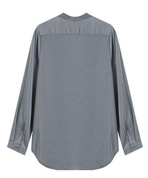BACKYARD FAMILY(バックヤードファミリー)の「Vネックブラウス トップス オフイス mmvblouse23h(シャツ/ブラウス・レディース・ブラウン/ベージュ/ホワイト/ブルー・M/XL/L)」の6枚目の写真