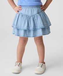 GAP（ギャップ）の「デニム ラッフルフリル ミニスカート・スコート (幼児・ベビー)（スカート）」