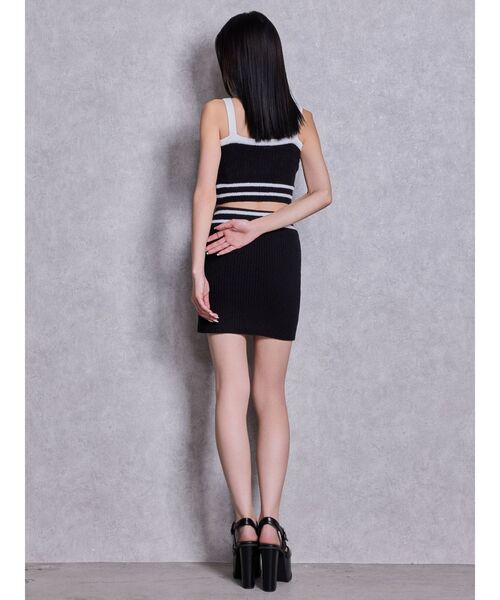 GYDA（ジェイダ）の「Symmetry GYDAパイルニットビスチェ（キャミソール・レディース・オレンジ/ブラック/オフホワイト・FREE）」の12枚目の写真