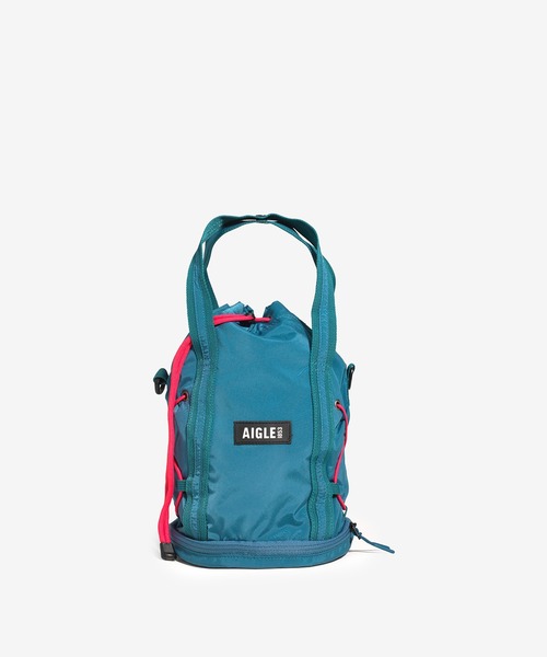 AIGLE(エーグル)の「撥水 ライト&コンパクト パッカブル巾着バッグ 3L(ショルダーバッグ・レディース・ホワイト/ダークネイビー/ダークブルー/モスグリーン・FREE)」の12枚目の写真