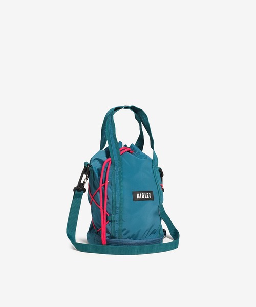 AIGLE(エーグル)の「撥水 ライト&コンパクト パッカブル巾着バッグ 3L(ショルダーバッグ・レディース・ホワイト/ダークネイビー/ダークブルー/モスグリーン・FREE)」の13枚目の写真