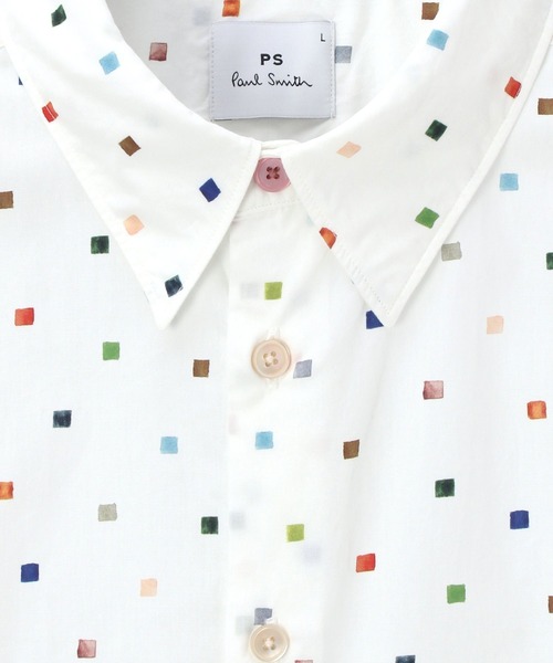 PS Paul Smith（ピーエスポールスミス）の「マルチスクエアドット シャツ / 162311 149T（シャツ/ブラウス・メンズ・ホワイト・X-LARGE/LARGE/MEDIUM/SMALL）」の2枚目の写真