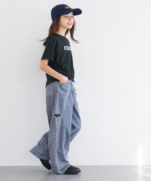 coca（coca）（コカ）の「キッズ　デニムワッペンパンツ（デニムパンツ・キッズ・ブルー/ブラック・120/130/140/150）」の5枚目の写真