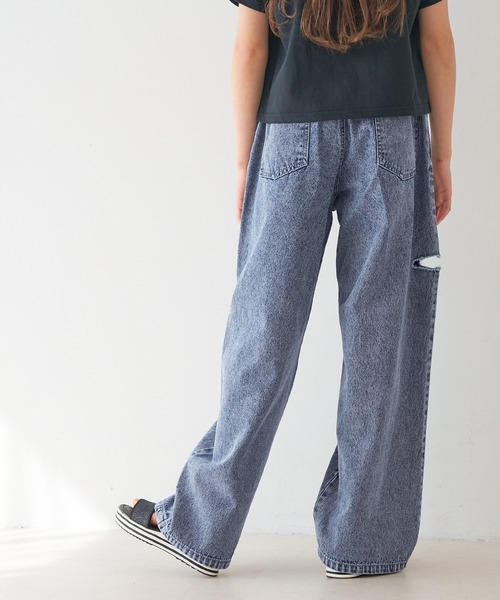 coca（coca）（コカ）の「キッズ　デニムワッペンパンツ（デニムパンツ・キッズ・ブルー/ブラック・120/130/140/150）」の6枚目の写真