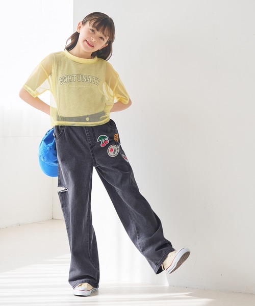 coca（coca）（コカ）の「キッズ　デニムワッペンパンツ（デニムパンツ・キッズ・ブルー/ブラック・120/130/140/150）」の9枚目の写真