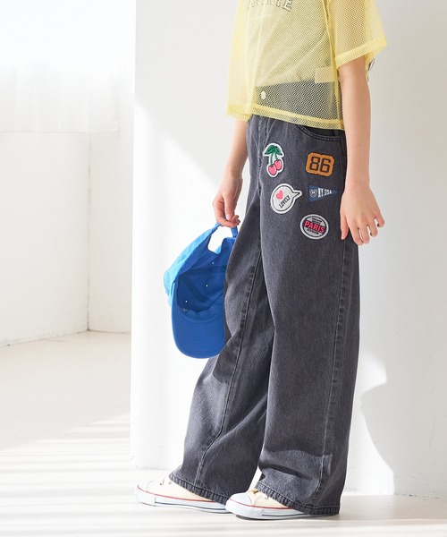 coca（coca）（コカ）の「キッズ　デニムワッペンパンツ（デニムパンツ・キッズ・ブルー/ブラック・120/130/140/150）」の10枚目の写真