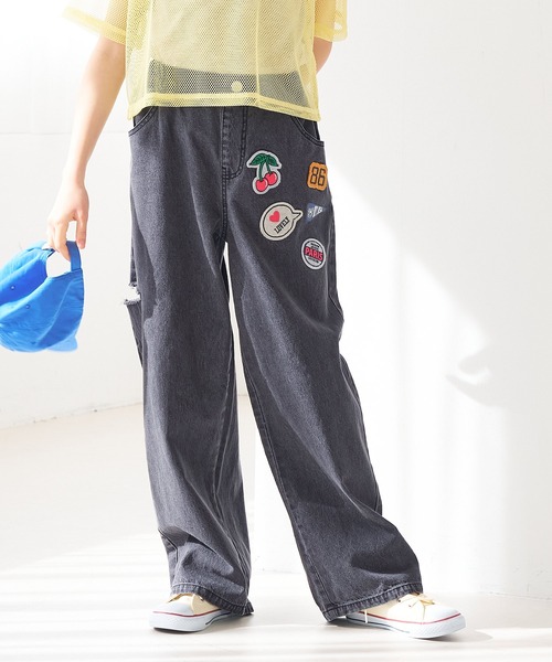 coca（coca）（コカ）の「キッズ　デニムワッペンパンツ（デニムパンツ・キッズ・ブルー/ブラック・120/130/140/150）」の13枚目の写真